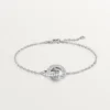 Love-Armband, an Kette, mit Pavé-Fassung