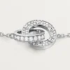 Love-Armband, an Kette, mit Pavé-Fassung