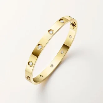 Love-Armband, klassisches Modell, 10 Diamanten