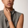 Love-Armband, klassisches Modell, gebürstet, 4 Diamanten