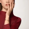 Love-Armband, klassisches Modell, gebürstet, 4 Diamanten