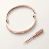Love-Armband, klassisches Modell, gebürstet, 4 Diamanten