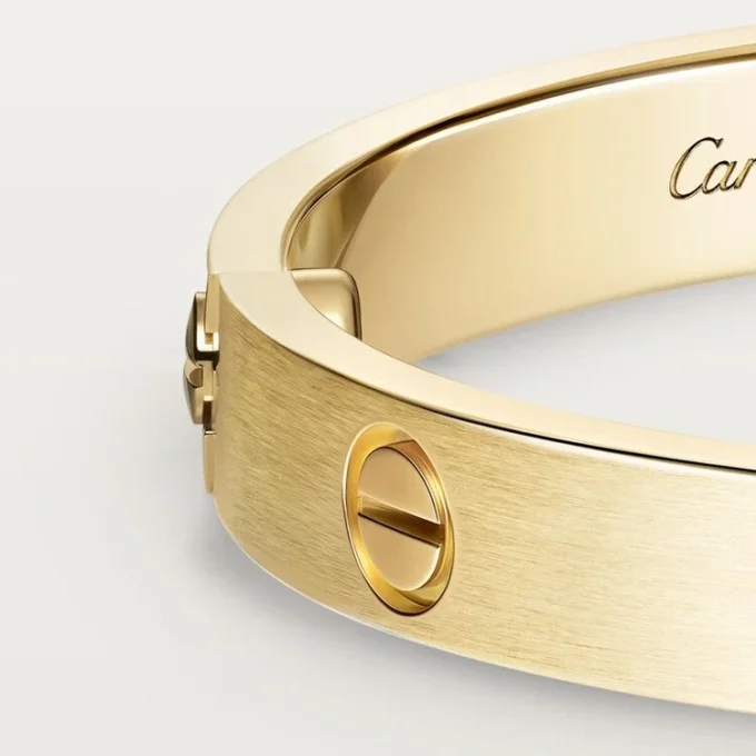Love-Armband, klassisches Modell, gebürstet, 4 Diamanten