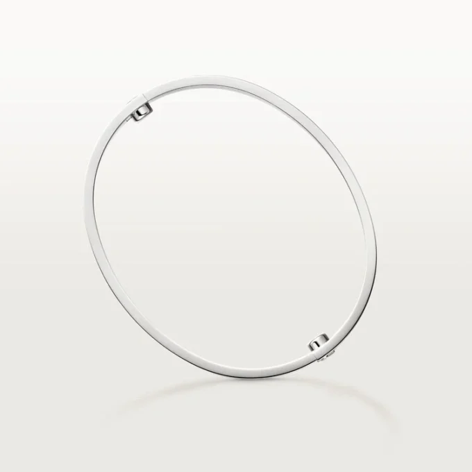 Love-Armband, klassisches Modell, gebürstet, 4 Diamanten