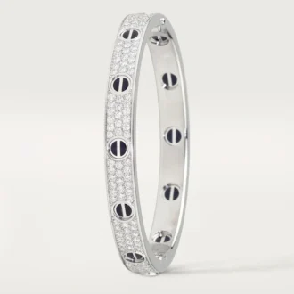 Love-Armband, klassisches Modell, pavé-besetzt, Keramik