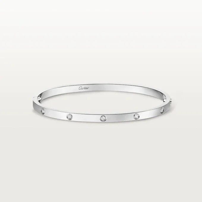 Love-Armband, kleines Modell, 10 Diamanten