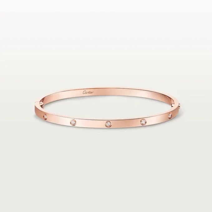 Love-Armband, kleines Modell, 10 Diamanten