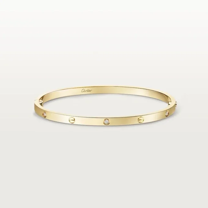 Love-Armband, kleines Modell, 6 Diamanten