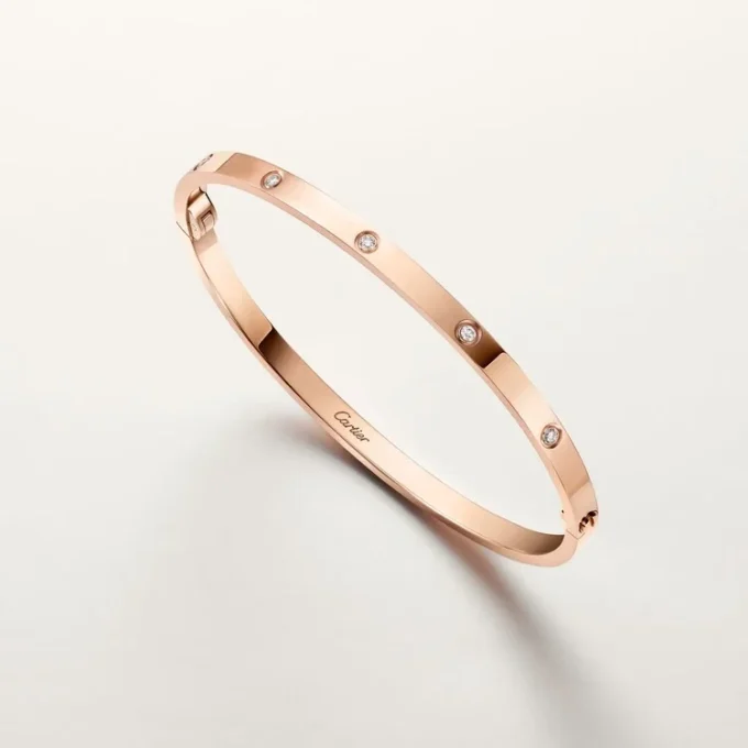 Love-Armband, kleines Modell, 6 Diamanten