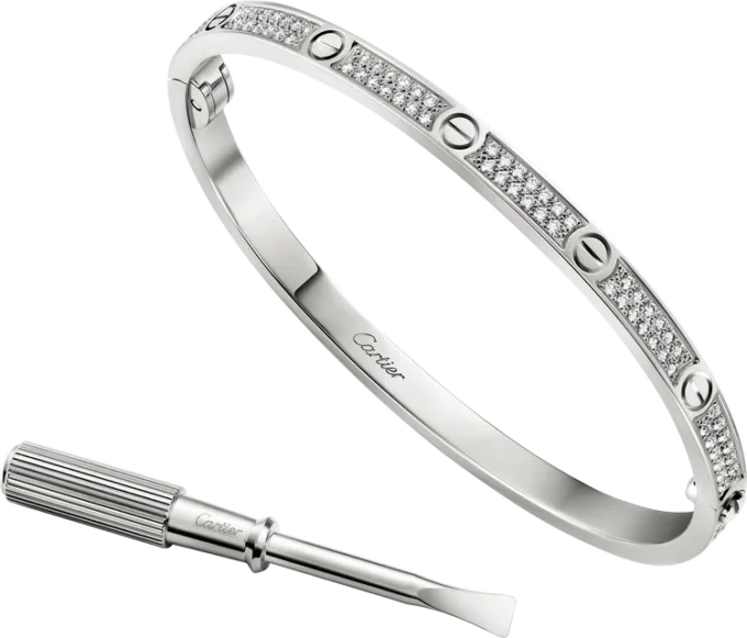 Love-Armband, kleines Modell, mit Pavé-Fassung