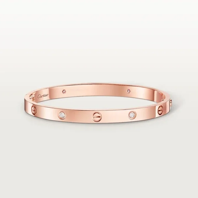 Love-Armband, mittleres Modell, 4 Diamanten