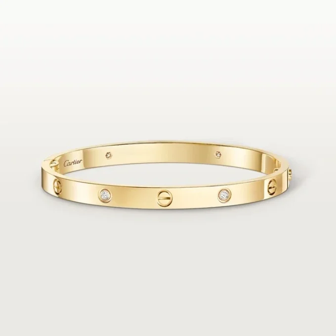 Love-Armband, mittleres Modell, 4 Diamanten