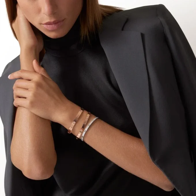 Love-Armband, mittleres Modell, 4 Diamanten