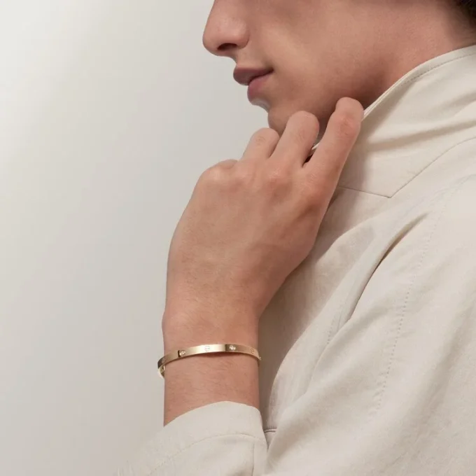 Love-Armband, mittleres Modell, 4 Diamanten
