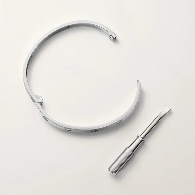 Love-Armband, mittleres Modell, 4 Diamanten