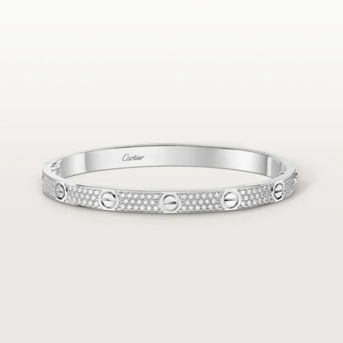 Love-Armband, mittleres Modell, mit Pavé-Fassung