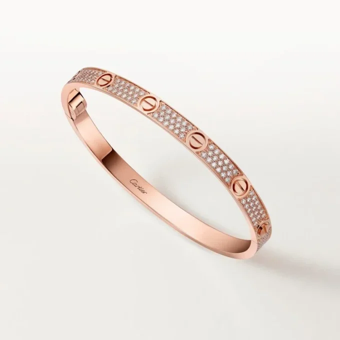 Love-Armband, mittleres Modell, mit Pavé-Fassung