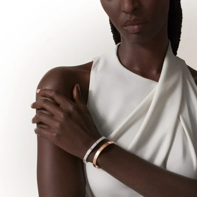 Love-Armband, mittleres Modell, mit Pavé-Fassung