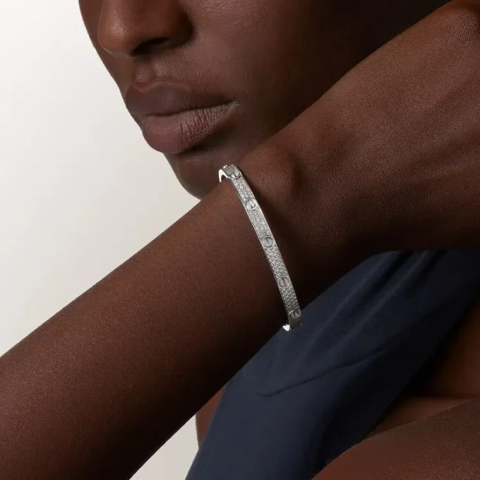 Love-Armband, mittleres Modell, mit Pavé-Fassung
