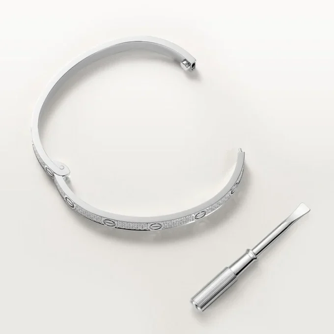 Love-Armband, mittleres Modell, mit Pavé-Fassung