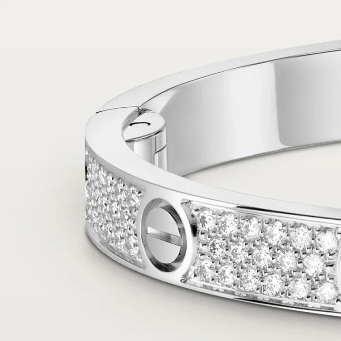Love-Armband, mittleres Modell, mit Pavé-Fassung