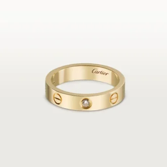 Love-Ehering, 1 Diamant – Gelbgold, Diamant – Cartier