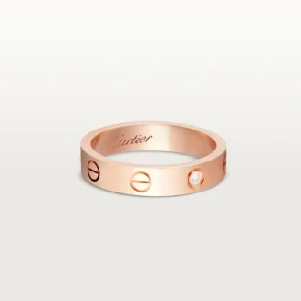 Love-Ehering, 1 Diamant – Roségold, Diamant – Cartier