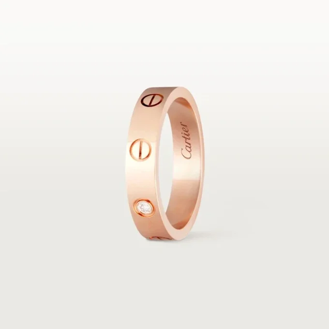 Love-Ehering, 1 Diamant – Roségold, Diamant – Cartier
