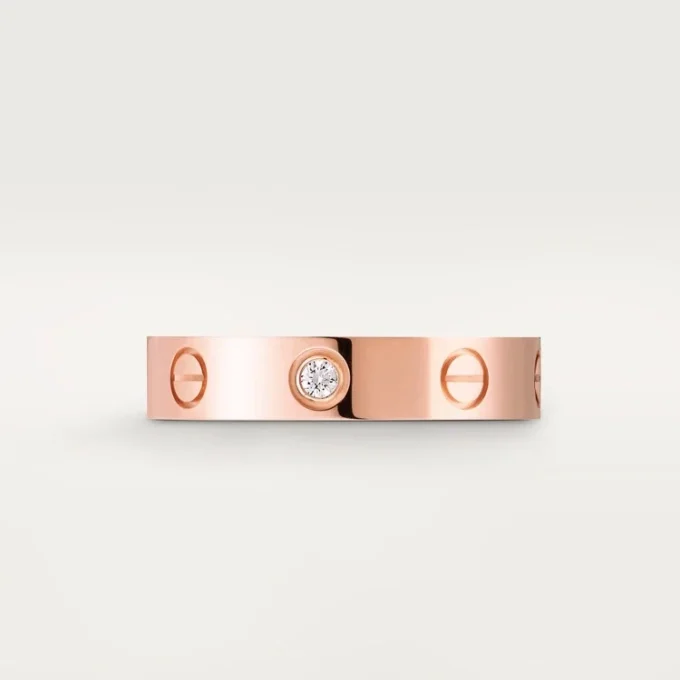 Love-Ehering, 1 Diamant – Roségold, Diamant – Cartier