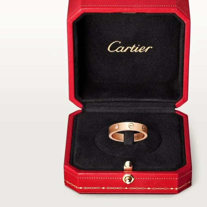 Love-Ehering, 1 Diamant – Roségold, Diamant – Cartier