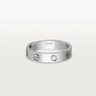 Love-Ehering, 1 Diamant – Weißgold, Diamant – Cartier