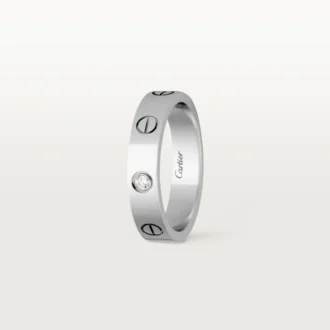 Love-Ehering, 1 Diamant – Weißgold, Diamant – Cartier