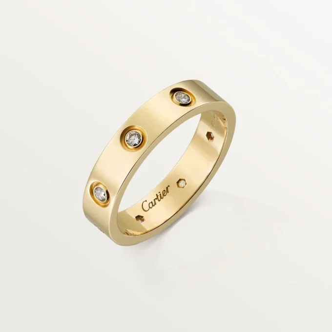Love-Ehering, 8 Diamanten – Gelbgold, Diamanten – Cartier