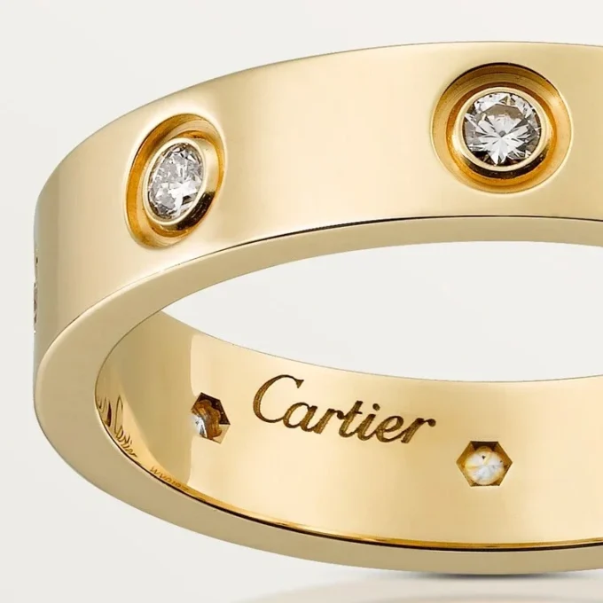 Love-Ehering, 8 Diamanten – Gelbgold, Diamanten – Cartier