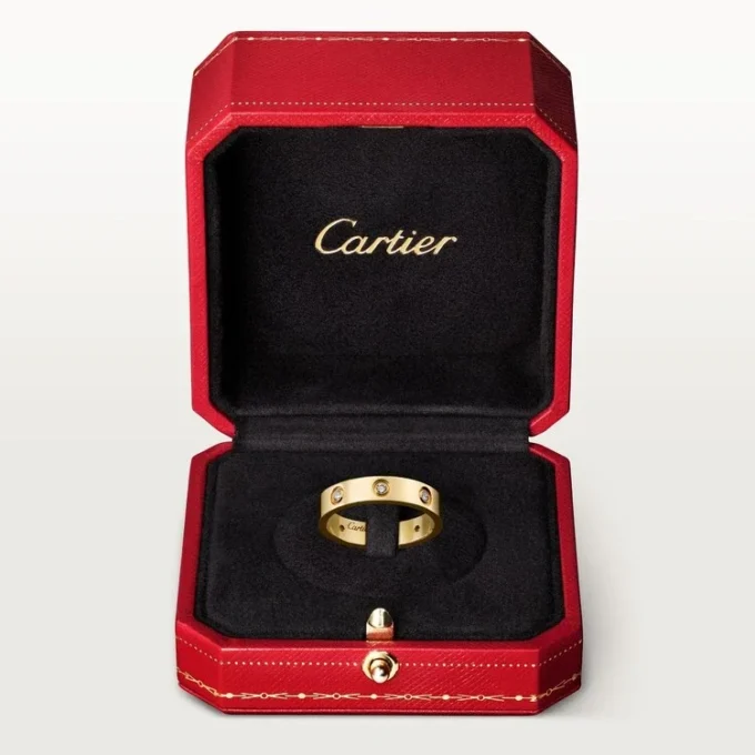 Love-Ehering, 8 Diamanten – Gelbgold, Diamanten – Cartier
