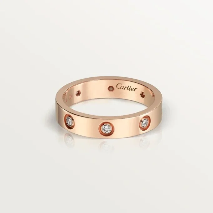 Love-Ehering, 8 Diamanten – Roségold, Diamanten – Cartier