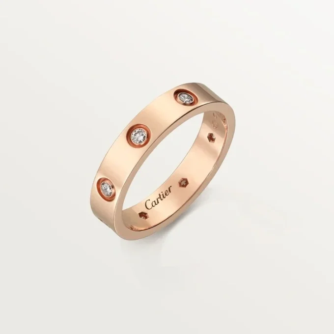 Love-Ehering, 8 Diamanten – Roségold, Diamanten – Cartier