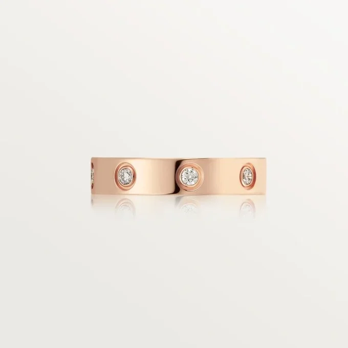 Love-Ehering, 8 Diamanten – Roségold, Diamanten – Cartier