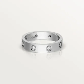 Love-Ehering, 8 Diamanten – Weißgold, Diamanten – Cartier