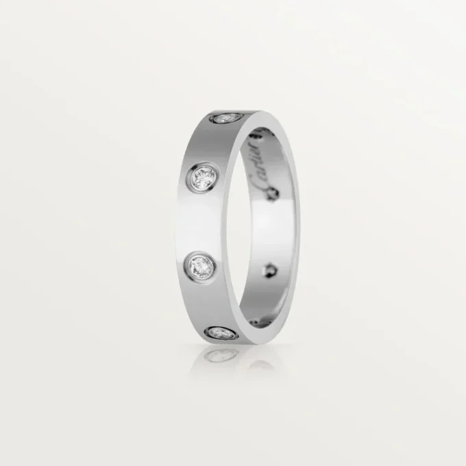 Love-Ehering, 8 Diamanten – Weißgold, Diamanten – Cartier