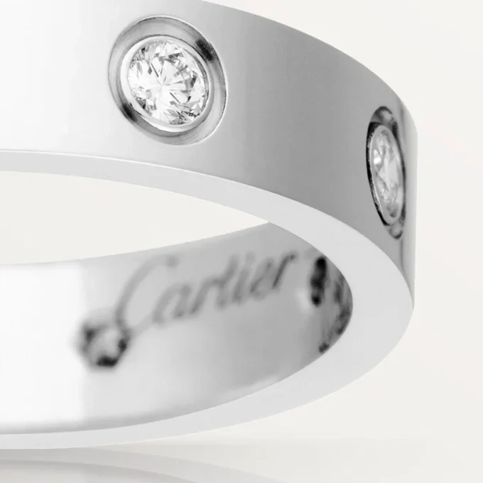 Love-Ehering, 8 Diamanten – Weißgold, Diamanten – Cartier