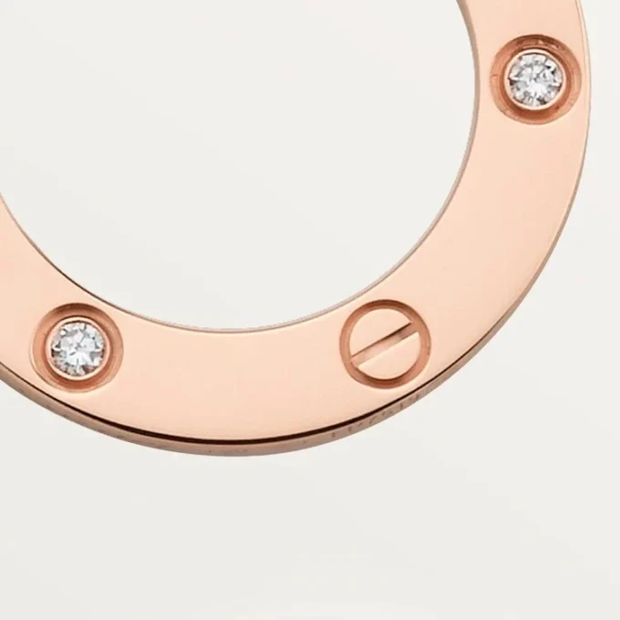 Love-Halskette, 3 Diamanten – Roségold, Diamanten – Cartier