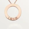 Love-Halskette, 3 Diamanten – Roségold, Diamanten – Cartier