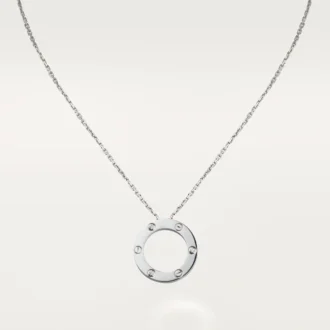 Love-Halskette, 3 Diamanten – Weißgold, Diamanten – Cartier