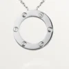 Love-Halskette, 3 Diamanten – Weißgold, Diamanten – Cartier