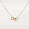 Love-Halskette, 6 Diamanten – Roségold, Weißgold, Diamanten – Cartier