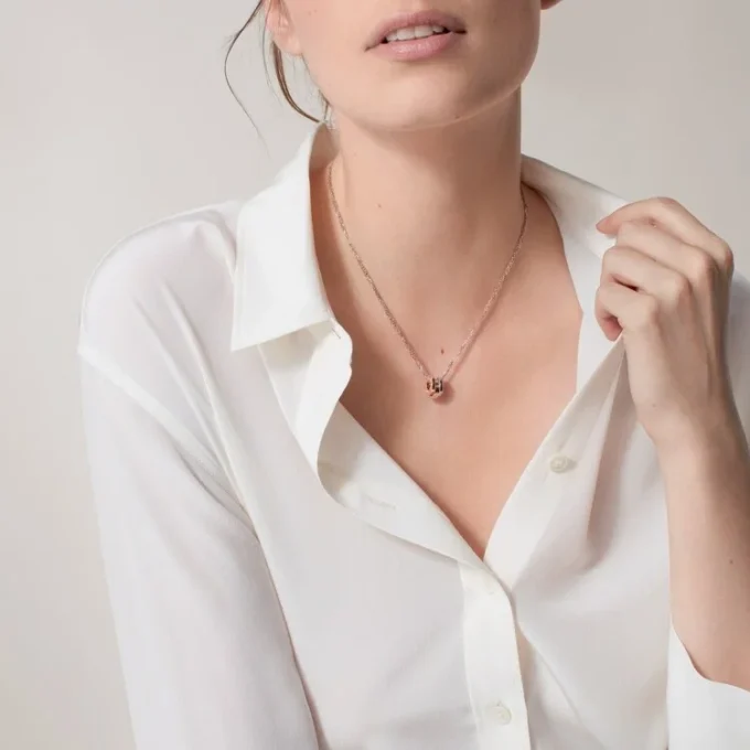 Love-Halskette, 6 Diamanten – Roségold, Weißgold, Diamanten – Cartier
