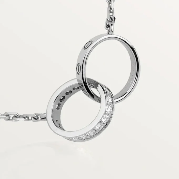 Love-Halskette, Diamanten – Weißgold, Diamanten – Cartier