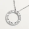 Love-Halskette, mit Diamanten besetzt – Weißgold, Diamanten – Cartier