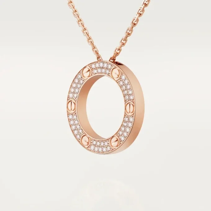 Love-Halskette – Roségold, Diamanten – Cartier